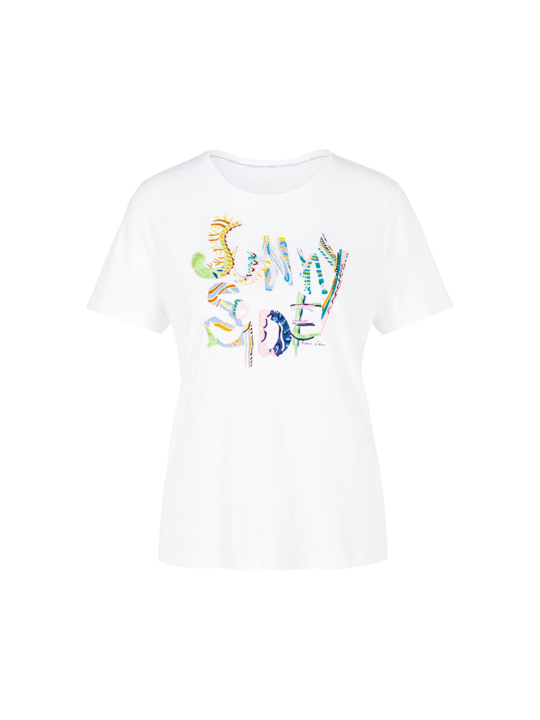 Marccain T-Shirt mit Print, Perlen und Pailletten