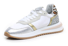 Lade das Bild in den Galerie-Viewer, Philippe  Model Flache Tropez 2.1 Sneakers für Damen – Animal-Print Weiß &amp; Gold
