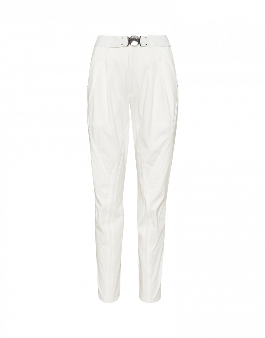 High SWERVE HIGH TECH Elfenbeinfarbene Hose aus technischem Jersey Modell 